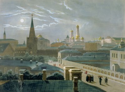 Ansicht des Moskauer Kremls, 1840er Jahre von Paul Marie Roussel